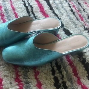 Loeffler Randall Lulu Mermaid Blue Mules